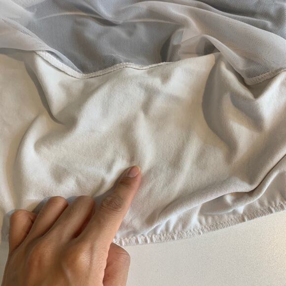 Boston Proper Tank Top Womens M Medium Black White Layered Spaghetti Shelf Bra - Picture 7 of 11